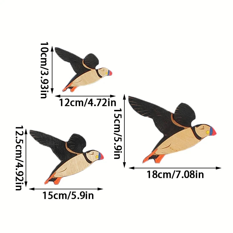 Wooden Black Bird Wall Art - BOAA Homes