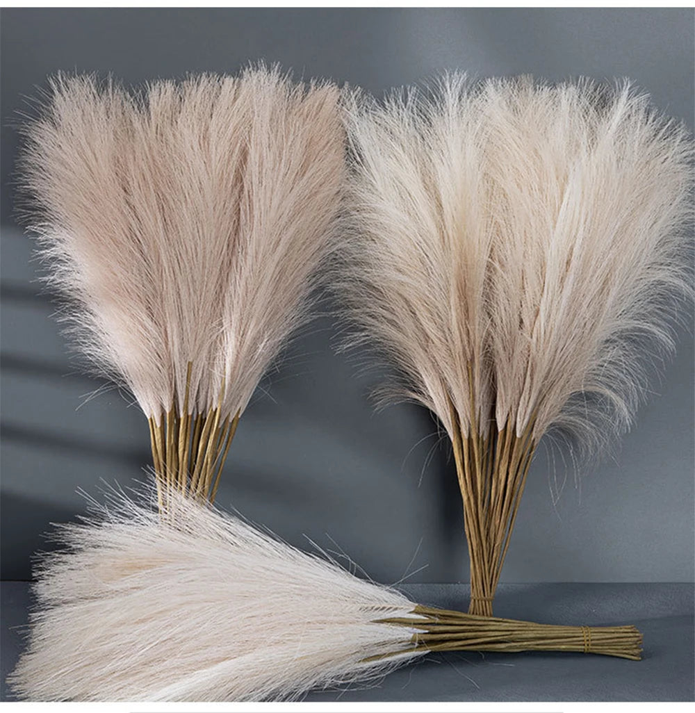 Fluffy Pampas Grass – Boho Artificial Decor, 42cm Artificial Plant