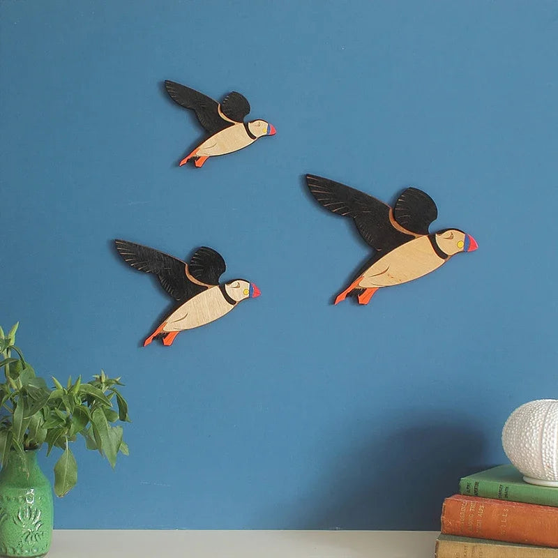 Wooden Black Bird Wall Art - BOAA Homes