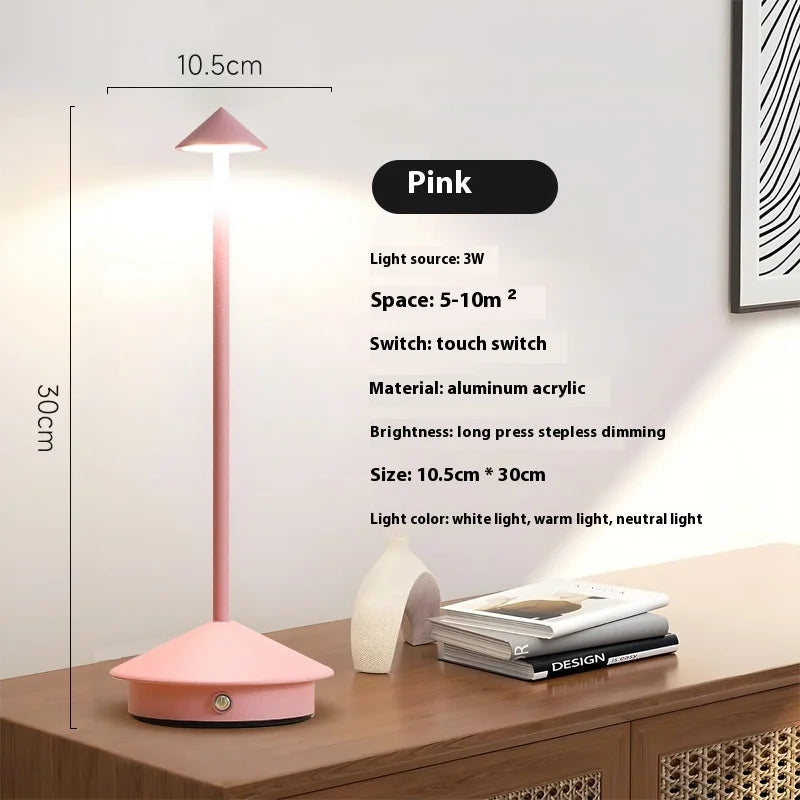 Type-C Rechargeable LED Table Lamp – Touch Control, Bar & Dining