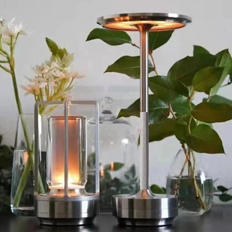 USB Rechargeable Aluminum Lamp – Dimmable, Touch Control