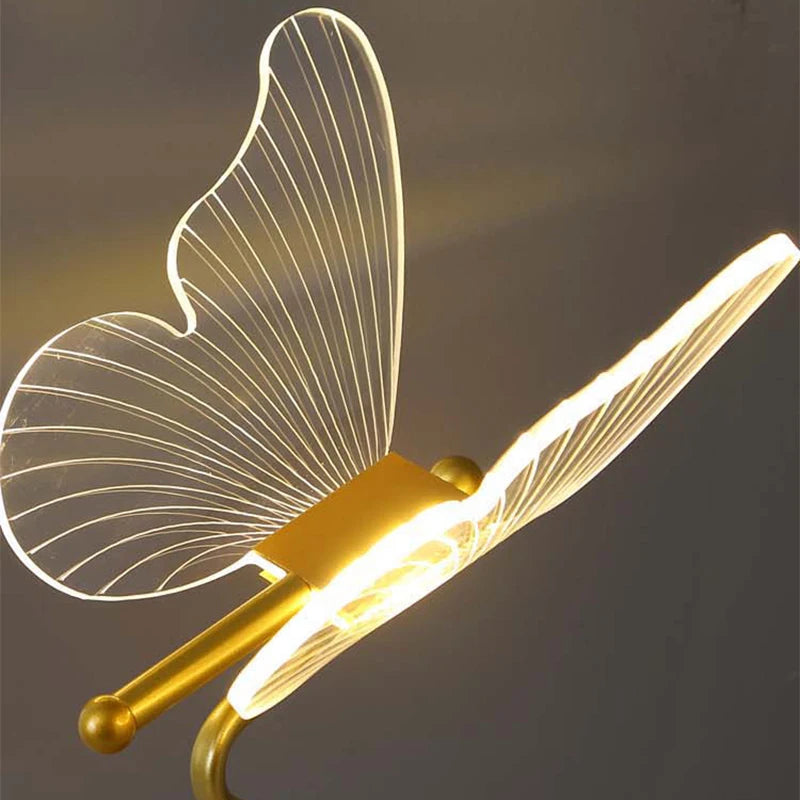 Nordic Butterfly LED Table Lamp – USB, Bedside & Home Decor