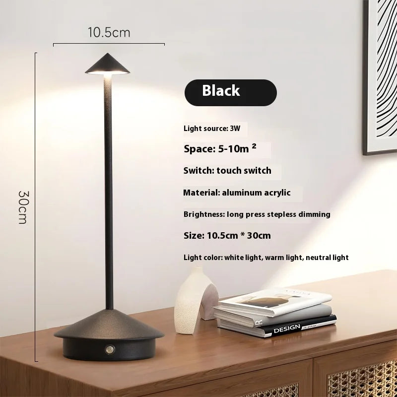 Type-C Rechargeable LED Table Lamp – Touch Control, Bar & Dining