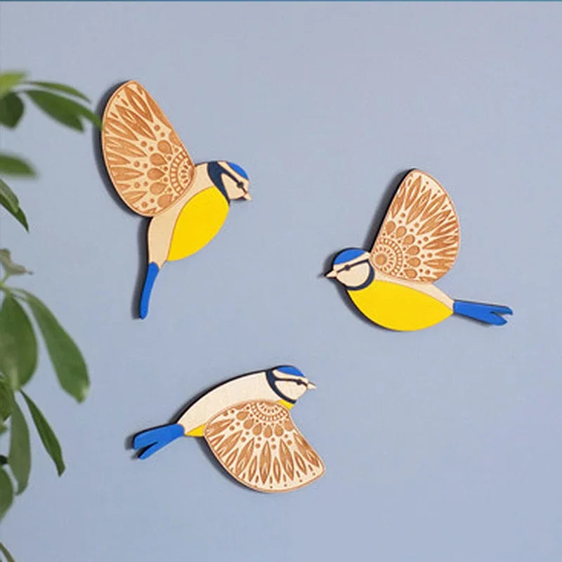 Wooden Black Bird Wall Art - BOAA Homes