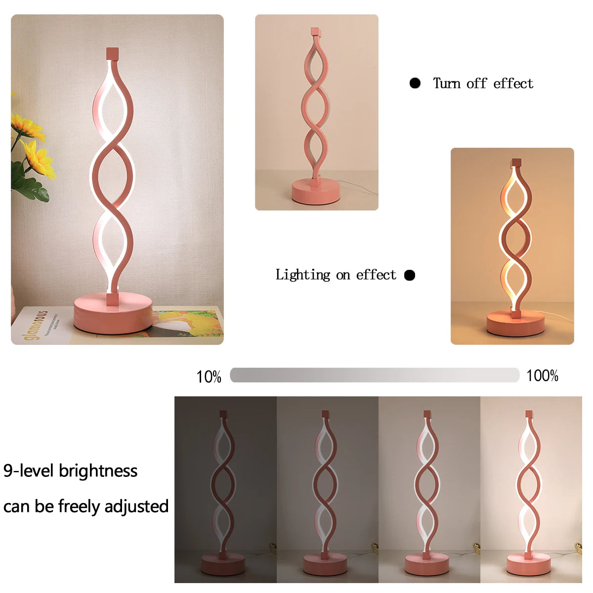 Creative Seaweed LED Table Lamp – Adjustable Color & Brightness
