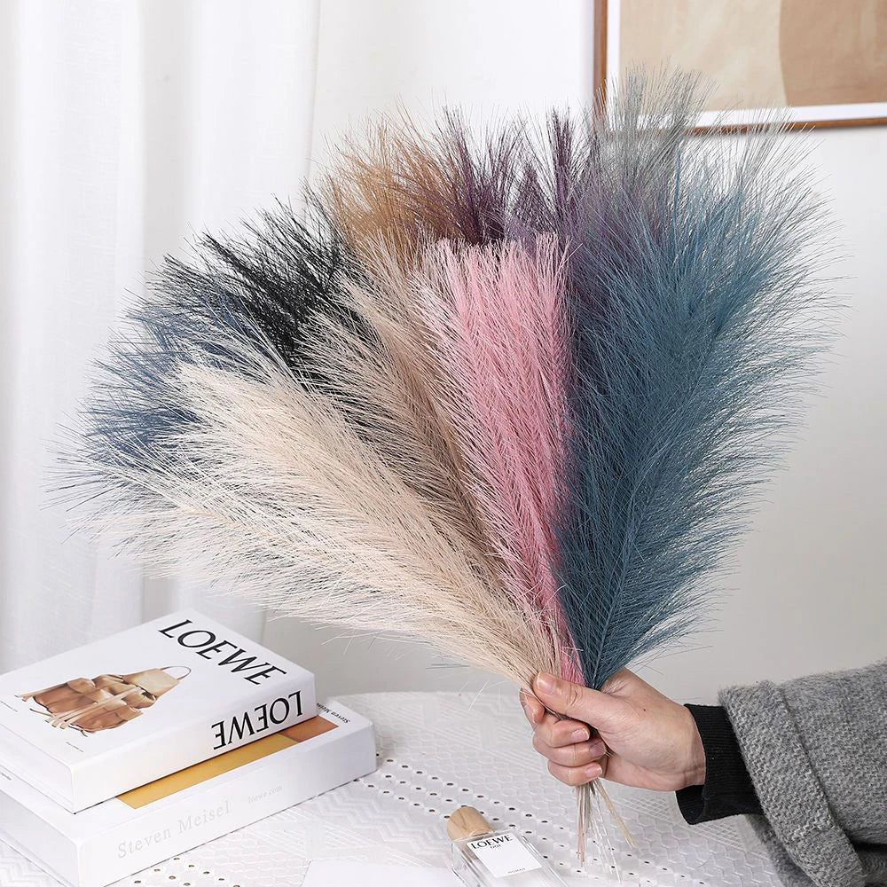 Fluffy Pampas Grass – Boho Artificial Decor, 42cm Artificial Plant