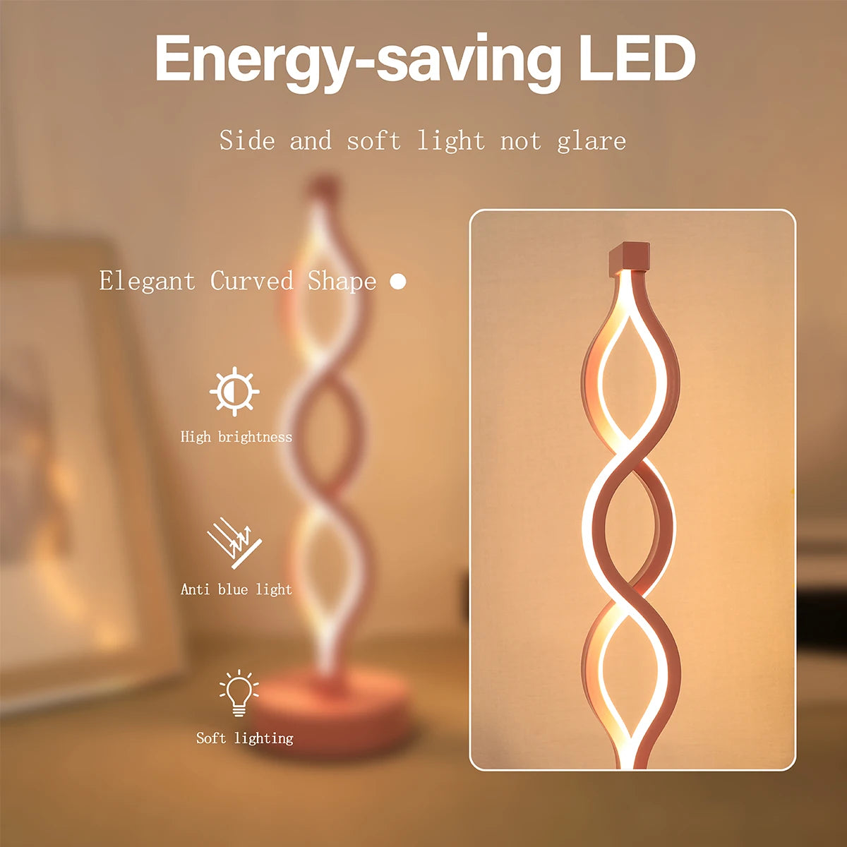 Creative Seaweed LED Table Lamp – Adjustable Color & Brightness