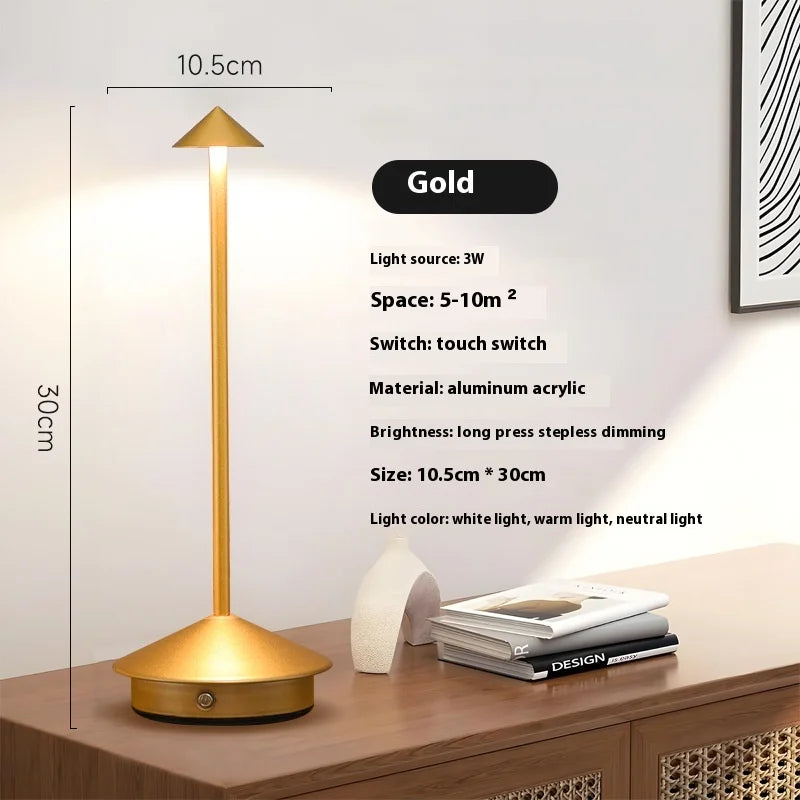 Type-C Rechargeable LED Table Lamp – Touch Control, Bar & Dining