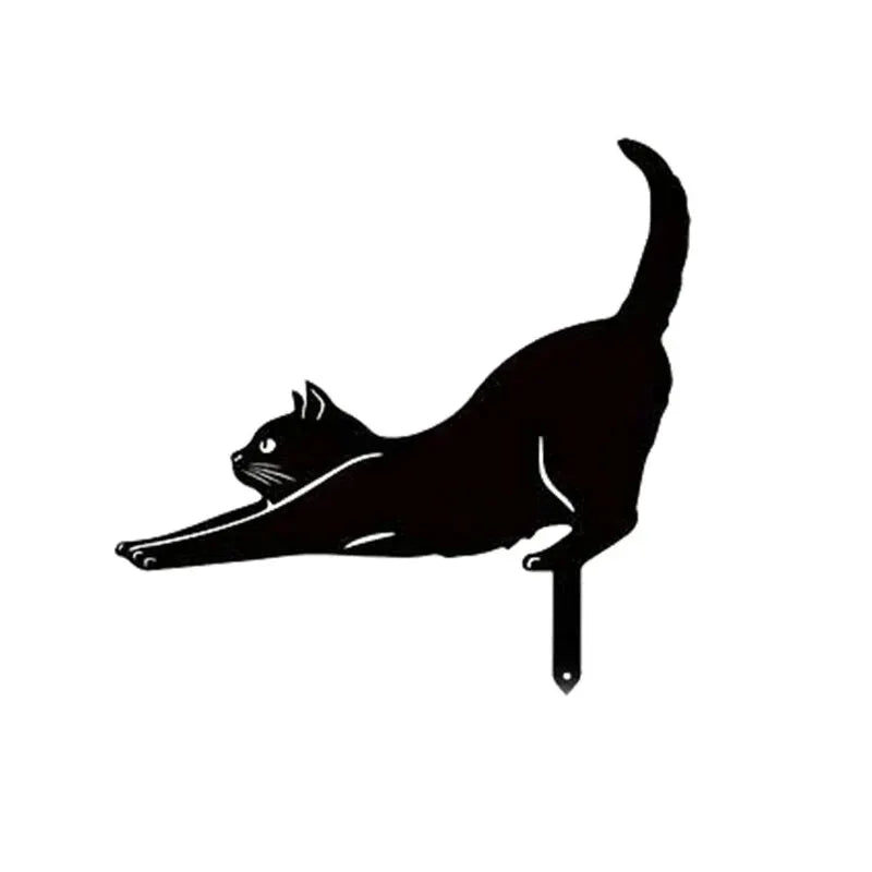 Cat Metal Garden Stake Ornament - BOAA Homes