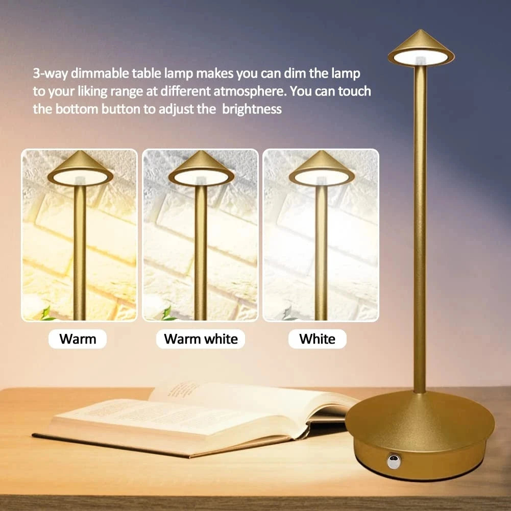 Type-C Rechargeable LED Table Lamp – Touch Control, Bar & Dining