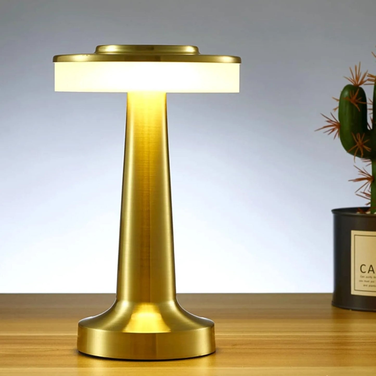 Portable Metal LED Touch Lamp – Dimmable & Rechargeable