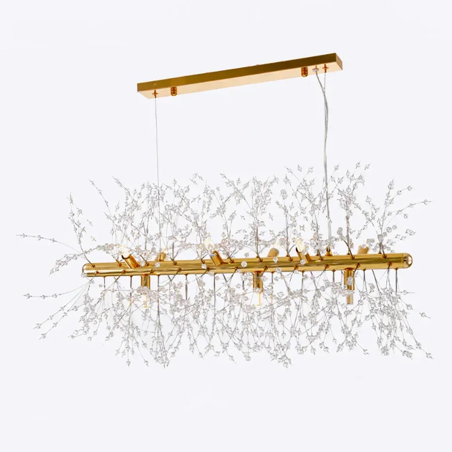 Nordic Crystal Dandelion Chandelier – Elegant Pendant Light for Dining & Kitchen