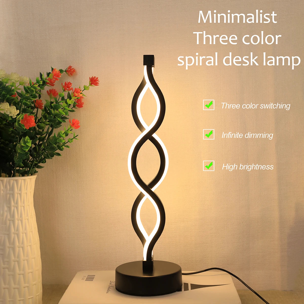 Creative Seaweed LED Table Lamp – Adjustable Color & Brightness