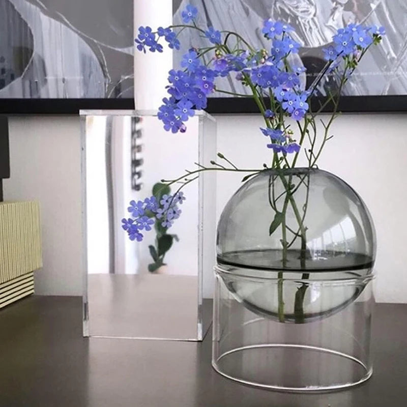 Mini Round Hydroponic Glass Vase - BOAA Homes