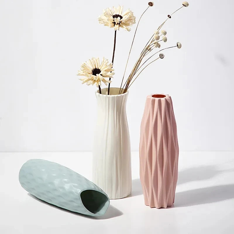 Nordic Plastic Vase for Flowers - BOAA Homes