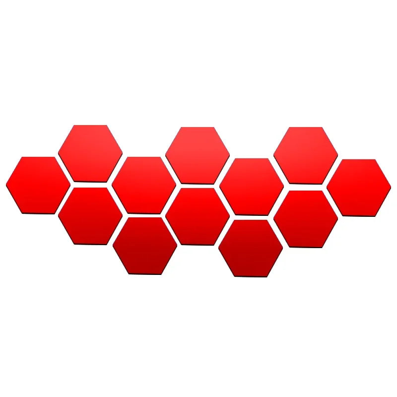 3D Hexagon Mirror Wall Stickers - BOAA Homes