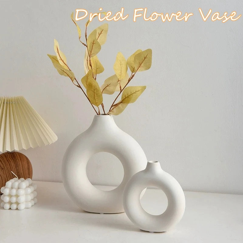 Imitation Ceramic White Vase - BOAA Homes