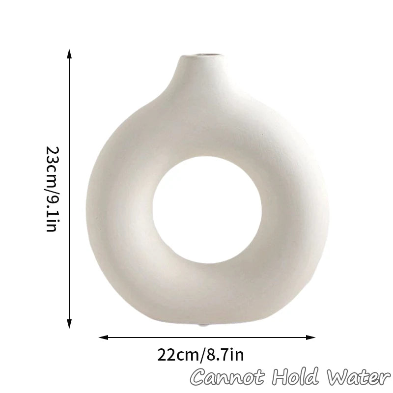 Imitation Ceramic White Vase - BOAA Homes