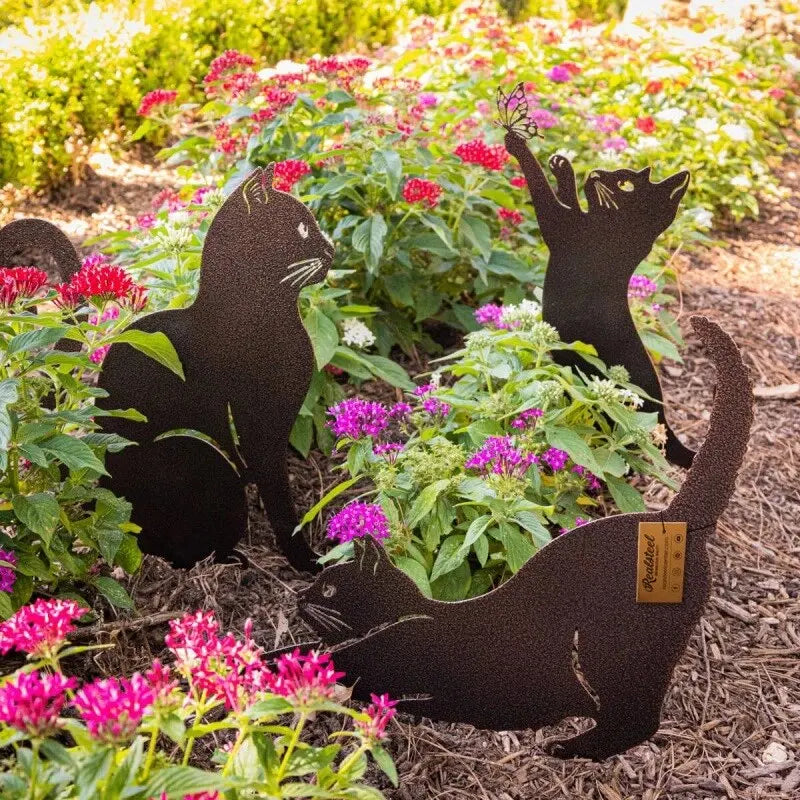 Cat Metal Garden Stake Ornament - BOAA Homes