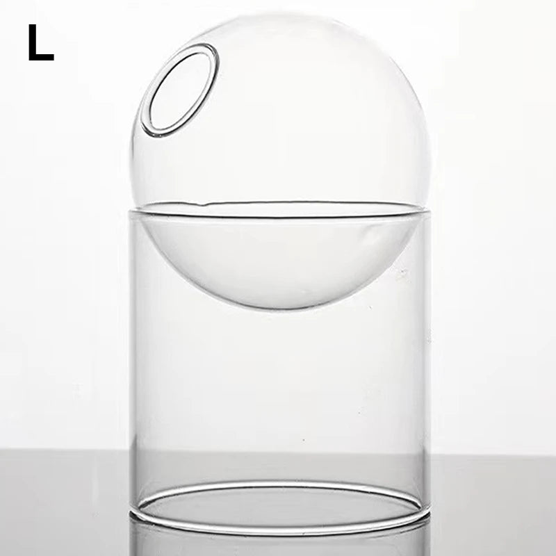 Mini Round Hydroponic Glass Vase - BOAA Homes