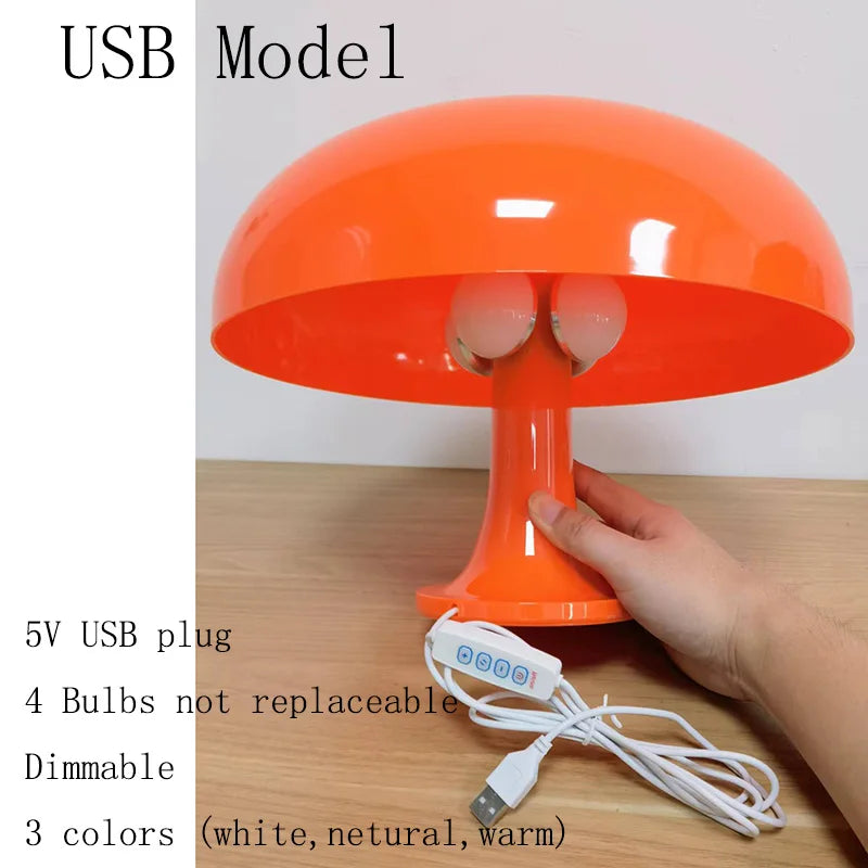 Mushroom Table Lamp with LED Bulbs - BOAA Homes