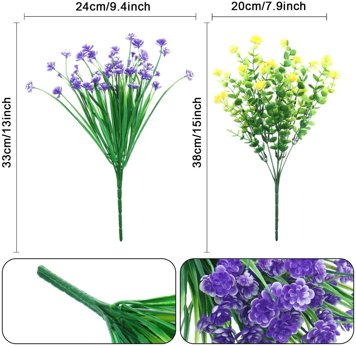 5PCS UV Resistant Artificial Flowers - BOAA Homes