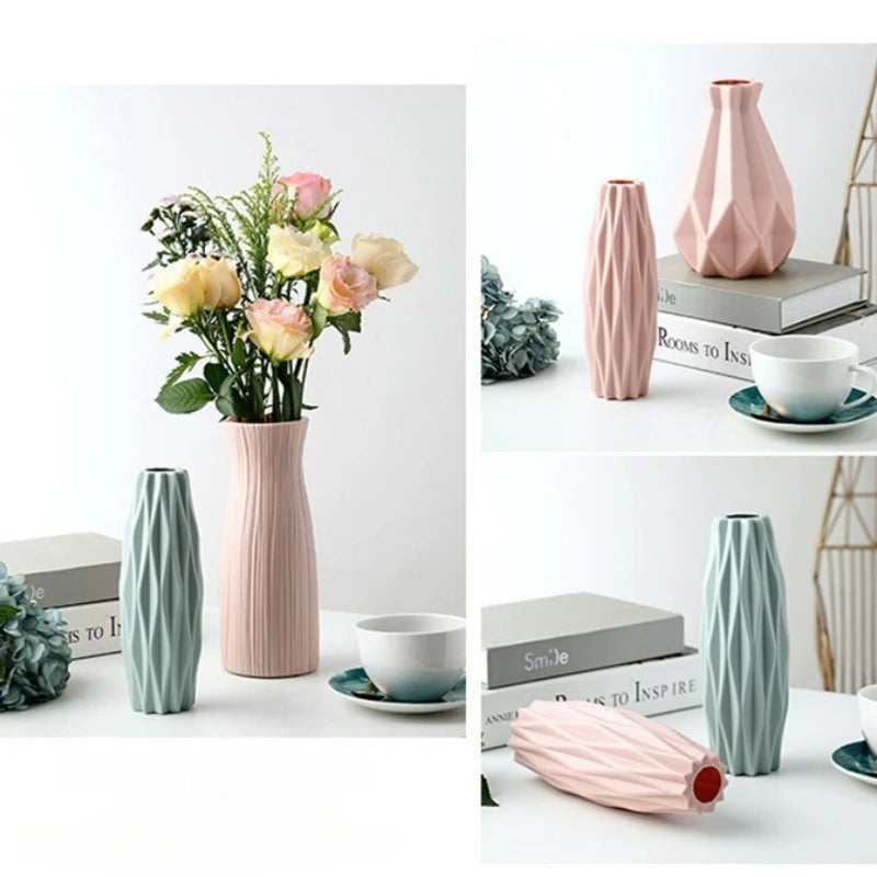 Diamond Plastic Vase for Home Decor - BOAA Homes