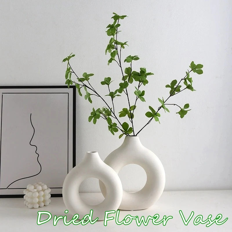 Imitation Ceramic White Vase - BOAA Homes