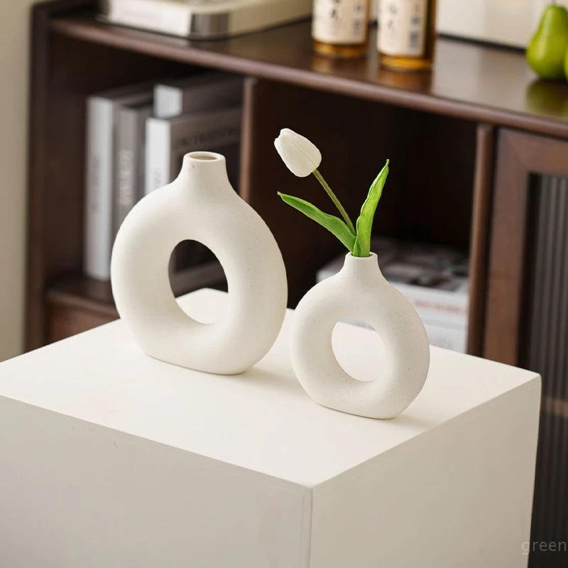 Imitation Ceramic White Vase - BOAA Homes