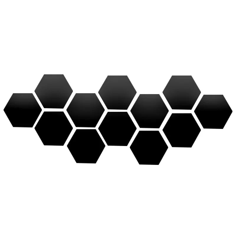 3D Hexagon Mirror Wall Stickers - BOAA Homes