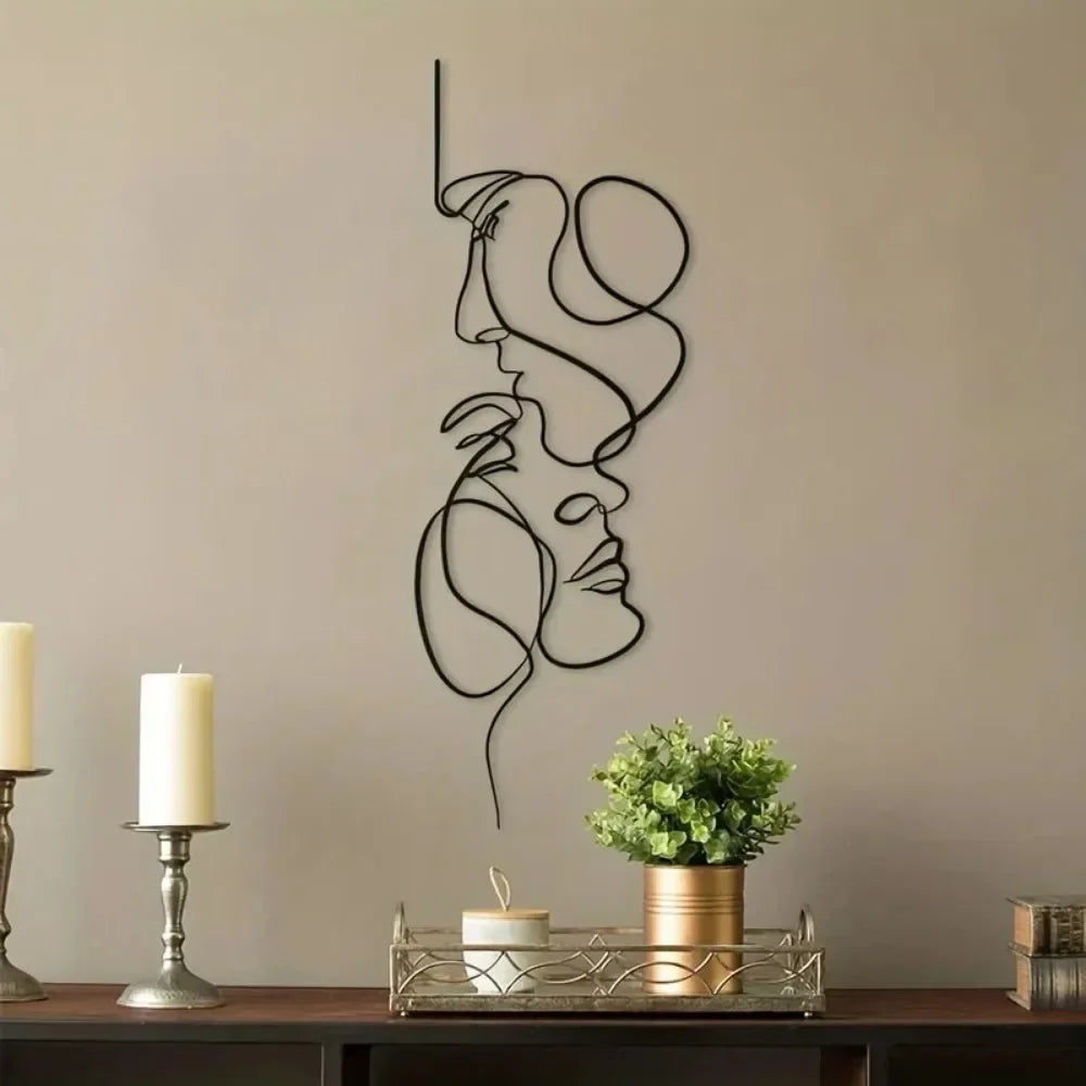 Minimalist Facial Line Wall Art - BOAA Homes