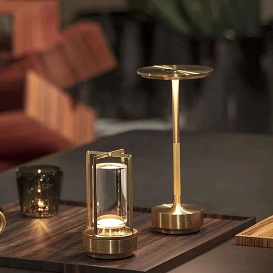 USB Rechargeable Aluminum Lamp – Dimmable, Touch Control