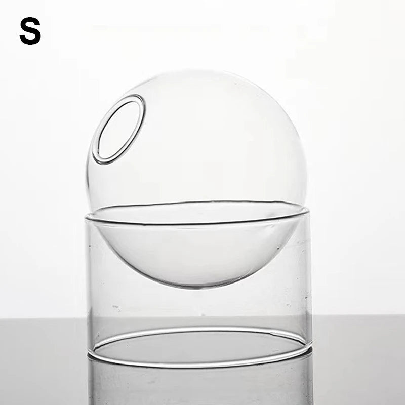 Mini Round Hydroponic Glass Vase - BOAA Homes