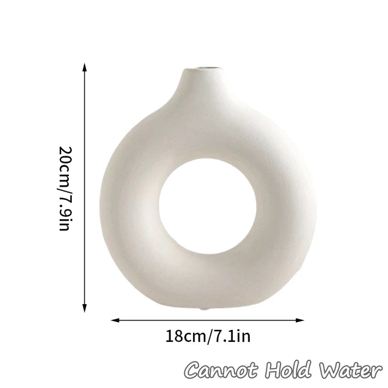 Imitation Ceramic White Vase - BOAA Homes