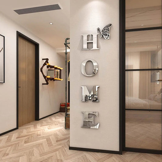 3D HOME Mirror Wall Sticker - BOAA Homes